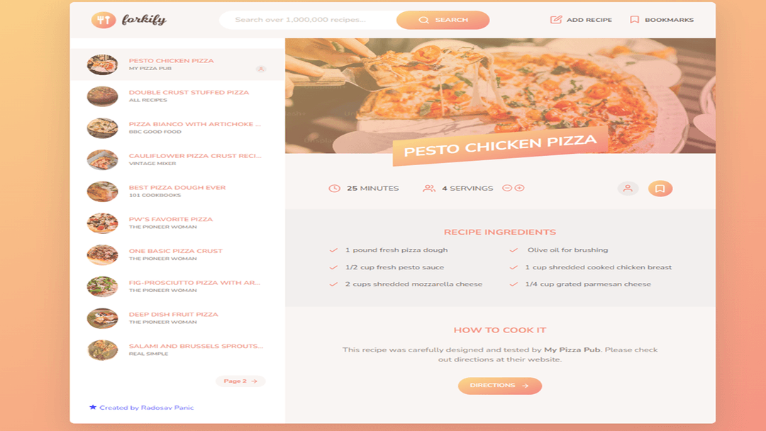 Food Recipes Search App